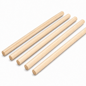 Kit Bastão de Madeira Pinus com 5 peças 2,2x2,2x120cm